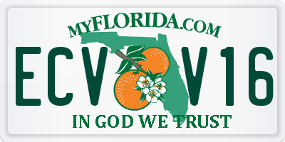 FL license plate ECVV16