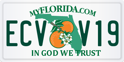 FL license plate ECVV19