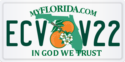 FL license plate ECVV22