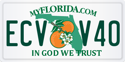 FL license plate ECVV40