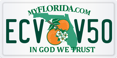 FL license plate ECVV50