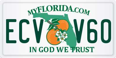 FL license plate ECVV60