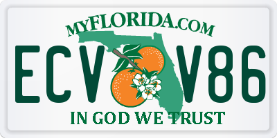 FL license plate ECVV86