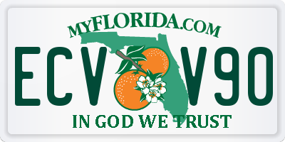 FL license plate ECVV90