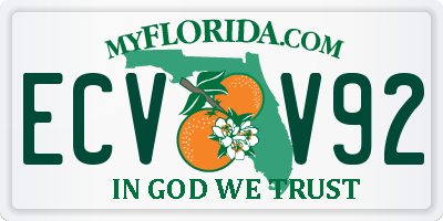 FL license plate ECVV92