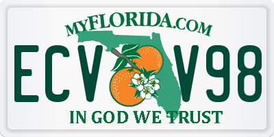 FL license plate ECVV98
