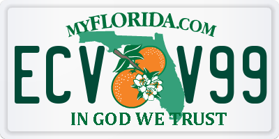 FL license plate ECVV99
