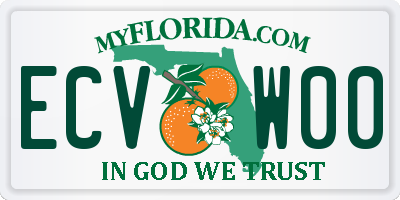 FL license plate ECVW00