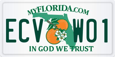FL license plate ECVW01