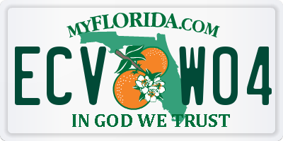 FL license plate ECVW04