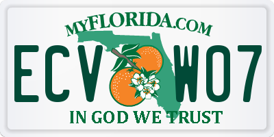 FL license plate ECVW07