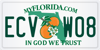 FL license plate ECVW08