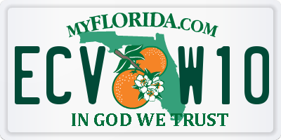 FL license plate ECVW10
