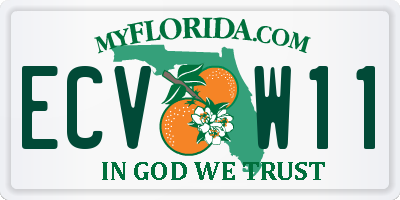 FL license plate ECVW11