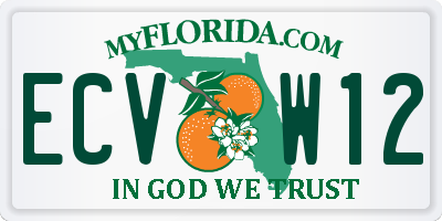 FL license plate ECVW12