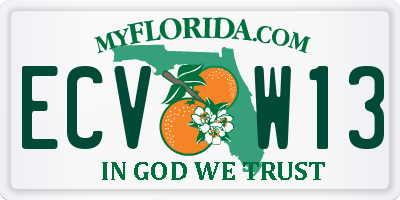 FL license plate ECVW13