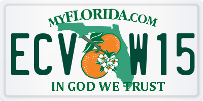 FL license plate ECVW15