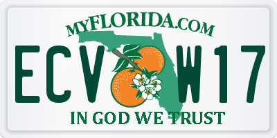 FL license plate ECVW17