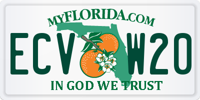 FL license plate ECVW20