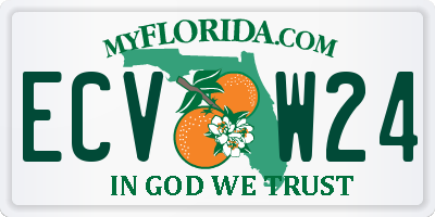 FL license plate ECVW24