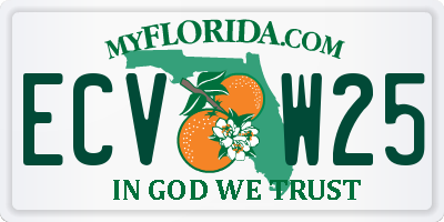 FL license plate ECVW25