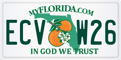 FL license plate ECVW26