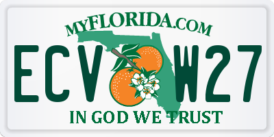 FL license plate ECVW27