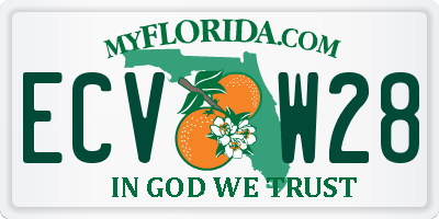 FL license plate ECVW28