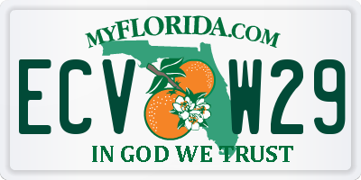 FL license plate ECVW29