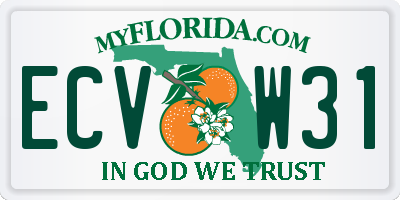 FL license plate ECVW31