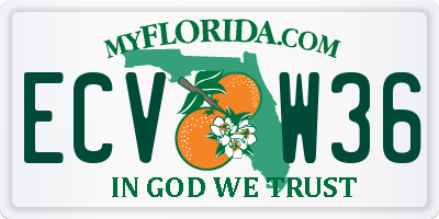 FL license plate ECVW36