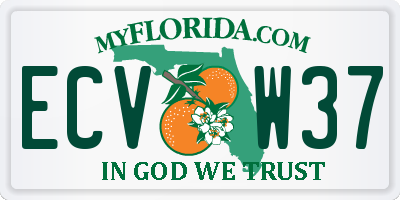 FL license plate ECVW37