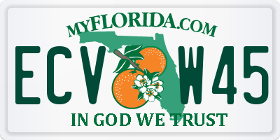 FL license plate ECVW45