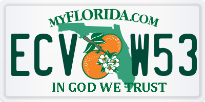 FL license plate ECVW53