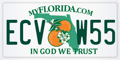 FL license plate ECVW55