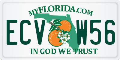 FL license plate ECVW56