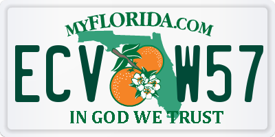 FL license plate ECVW57