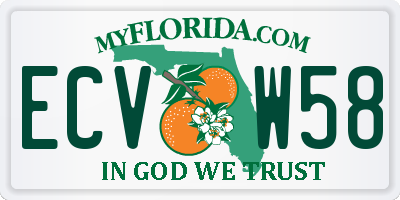 FL license plate ECVW58