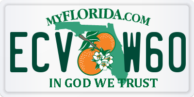 FL license plate ECVW60
