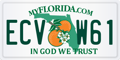 FL license plate ECVW61
