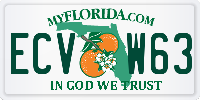 FL license plate ECVW63