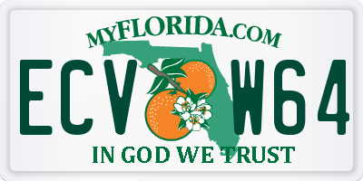 FL license plate ECVW64