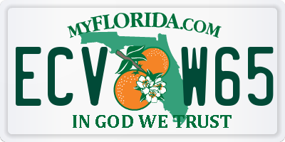 FL license plate ECVW65