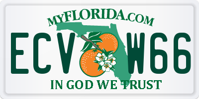 FL license plate ECVW66