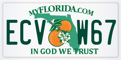 FL license plate ECVW67