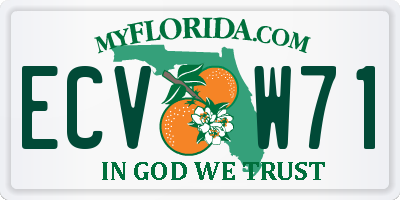 FL license plate ECVW71