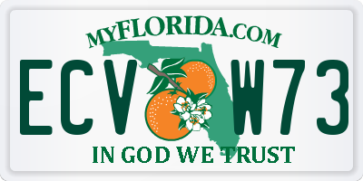 FL license plate ECVW73