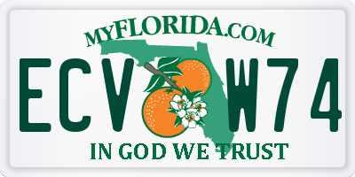 FL license plate ECVW74