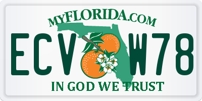 FL license plate ECVW78