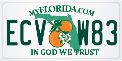FL license plate ECVW83
